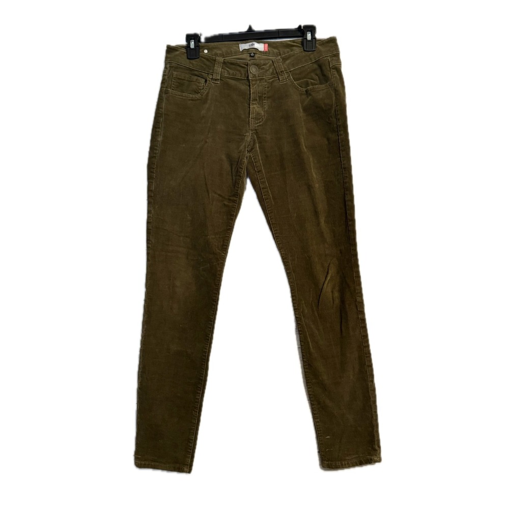 CAbi Jeans Womens Skinny Corduroy Pants Size 6 Olive Green Stretch